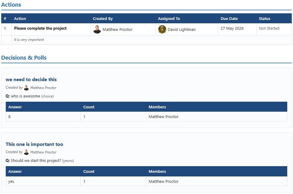 'Acting as Bob Smith' toolbar - vote submitted appears as Bob's, audit notes the secretary